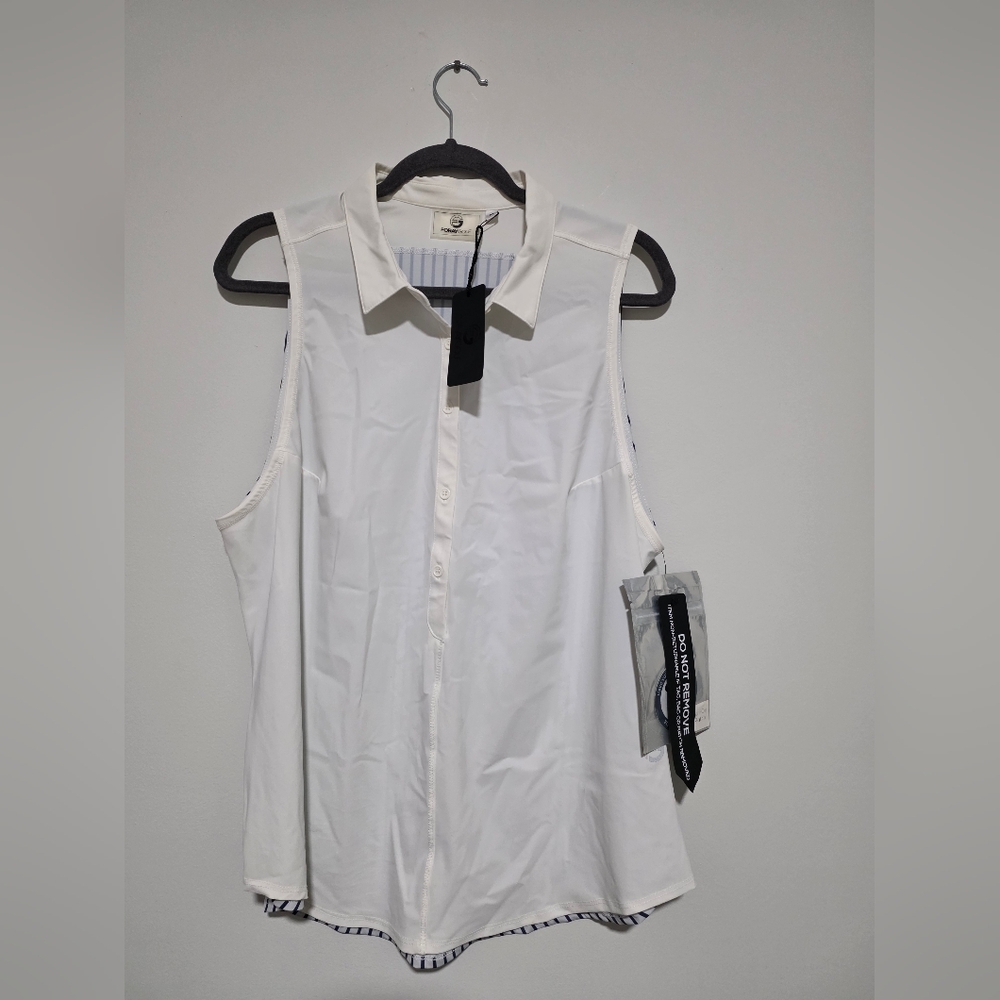 Foray Golf Sleeveless Collared Ghost Dog Polo